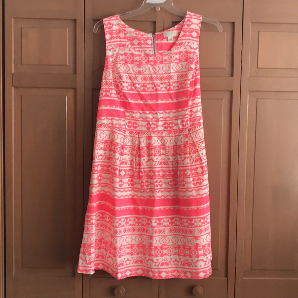 Neon Pink and Cream Dress